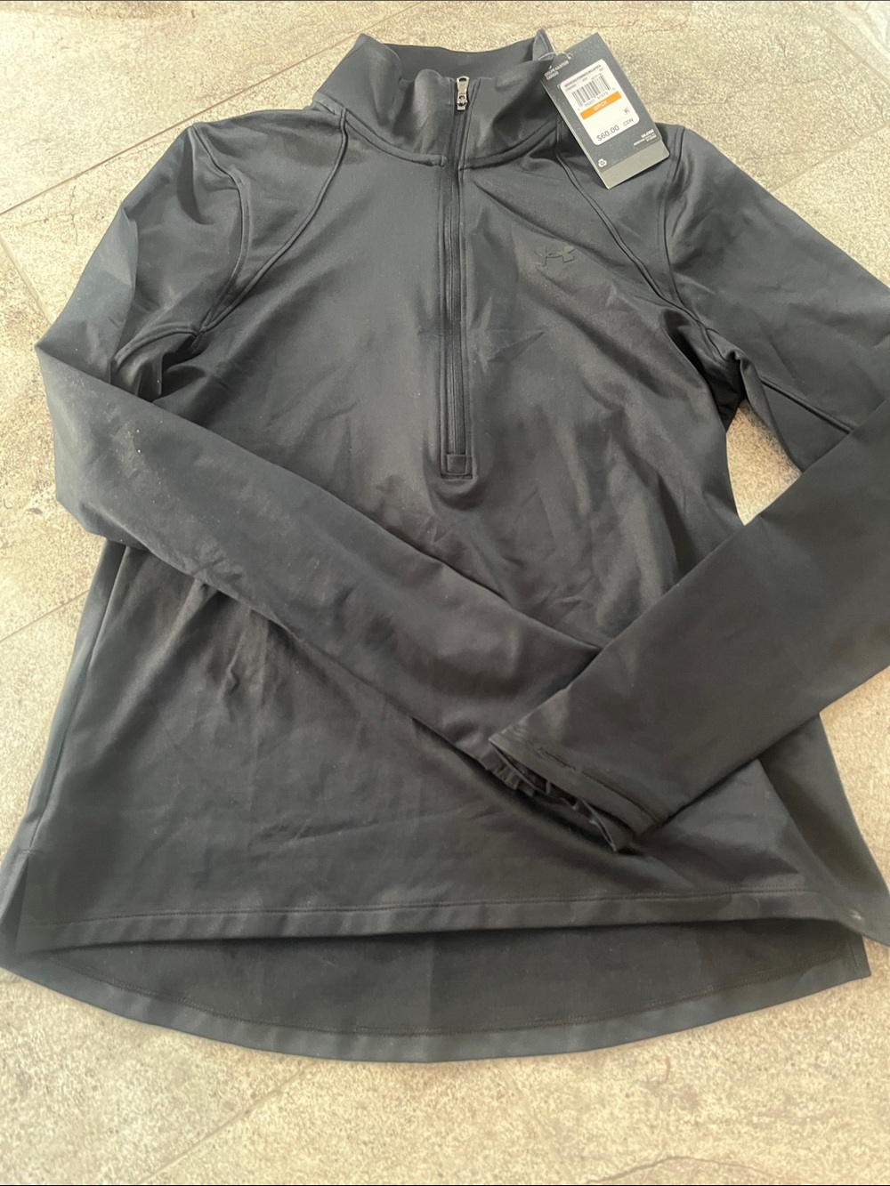 Under Armour Black Long-Sleeve Quarter Zip Performance Top